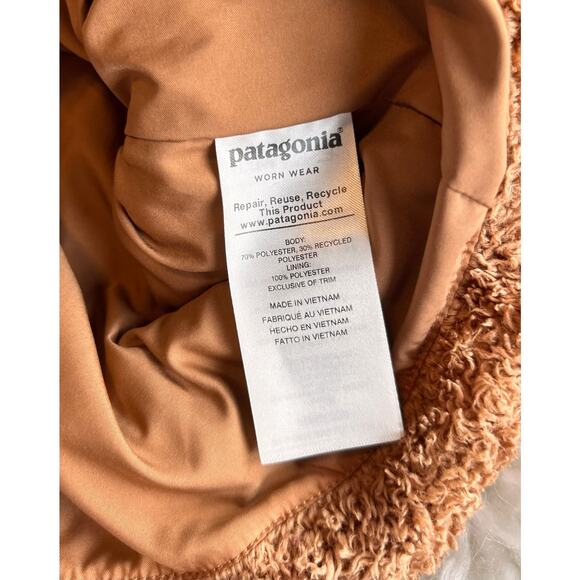 Patagonia Women's Los Gatos Fuzzy Sherpa Fleece Full Zip Vest Brown Size‎ Small - Picture 10 of 12